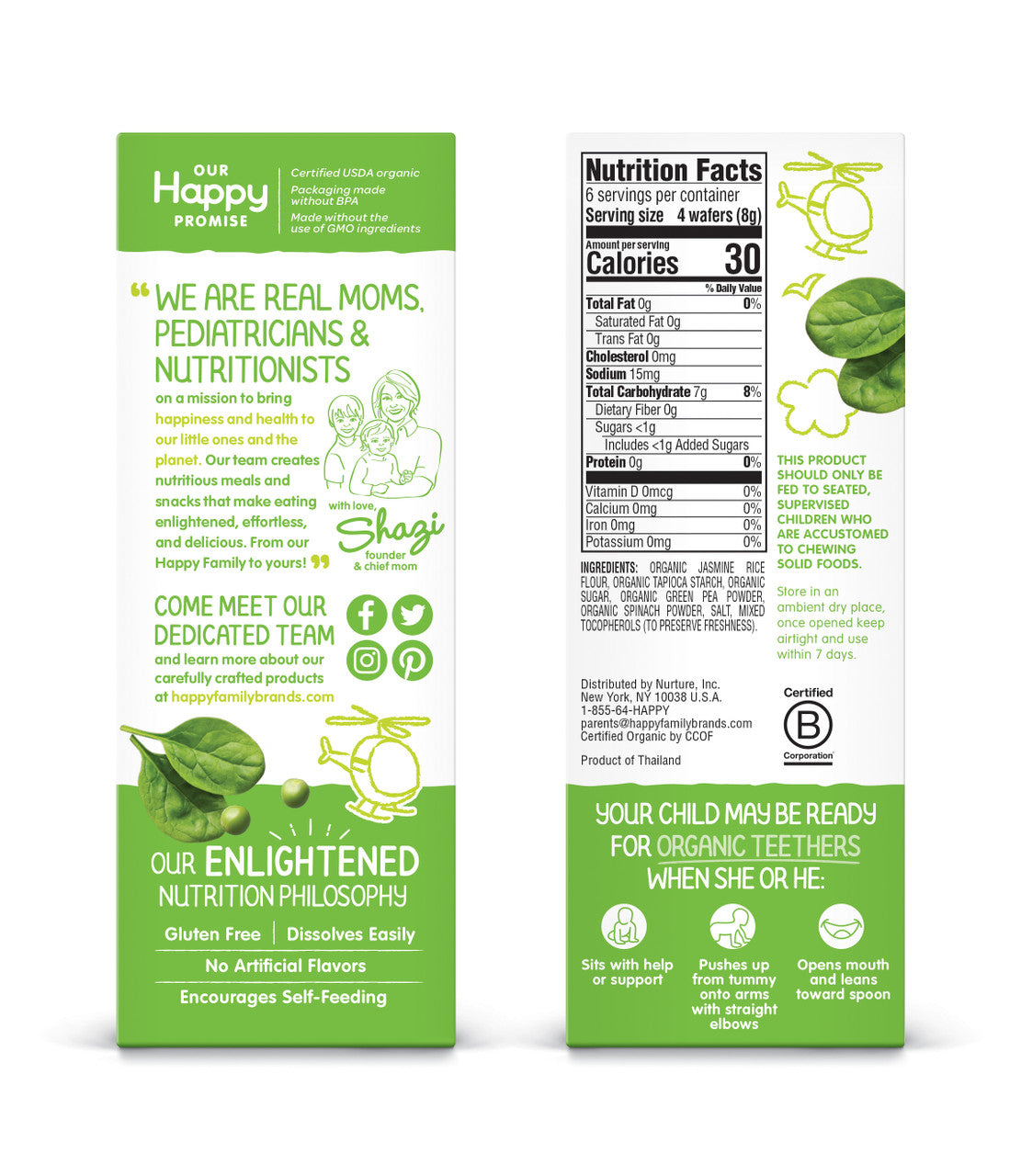 OG2 H B PEA/SPINACH TTHR ( 6 X 1.7 OZ   )